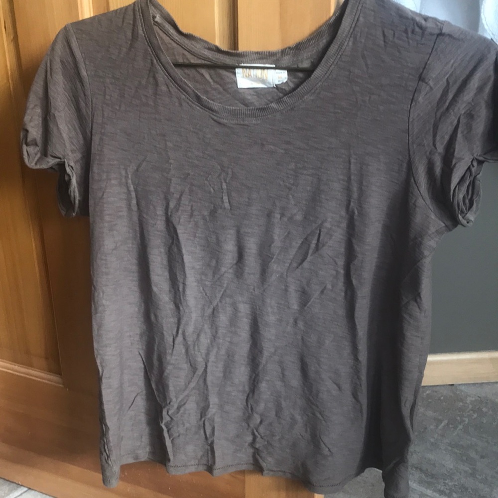 Nation LTD Brown Crew Neck Short Sleeve Tee Size M